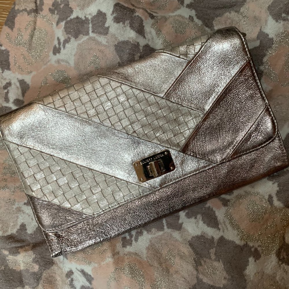 Elliot Lucca Rose Gold Metallic Clutch